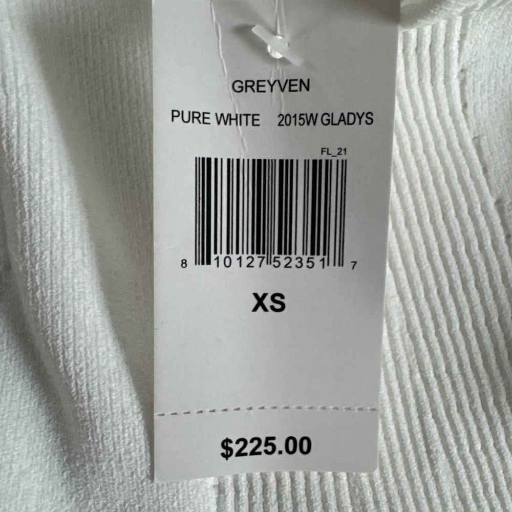 GREY/VEN Glady's Sleeveless Top Pure White Size XS NWT $225 - Picture 6 of 11